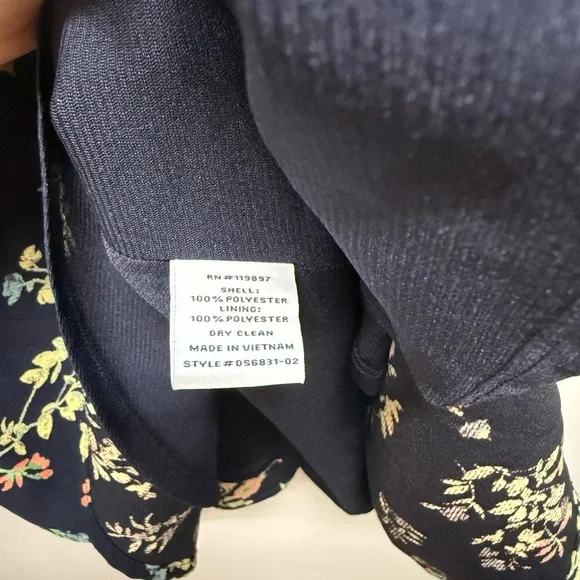 2/$30 - 19 Cooper - Navy Floral Halter Mini Dress Size Medium - Picture 6 of 7